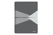 Leitz Office Collegeblock A4 liniert, spiralgebunden mit PP-Einband, grau