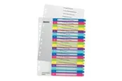 Leitz WOW - divider - 20 parts - for A4 Maxi - tabbed - multicolour