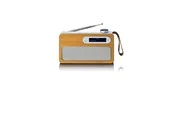 Lenco PDR-040EF - Portable DAB+ radio with Bluetooth® - Bamboo - DAB+/FM - Stereo - silber