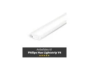 Light Solutions 1 pcAluminum Profile - Model G for Philips Hue and Lifx - White - 1m