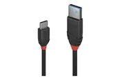 Lindy Black Line - USB-C cable - USB Type A to 24 pin USB-C - 15 cm