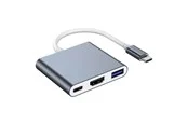 Lippa 3-in-1 87W USB-C PD 4K HDMI Hub USB-Hubs - USB 2.0 - 3 - Grau