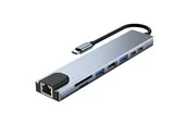 Lippa 8-in-1 87W USB-C PD 4K HDMI & Ethernet Hub USB-Hubs - 8 Anschlüsse