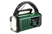 Lippa Emergency Radio - Solar - Dynamo - Compass - 10.000 mAh Power Bank - AM/FM - Mono - Grün