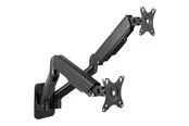 LogiLink Dual monitor wall mount 17–32" gas spring 90–540 mm