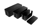 LogiLink Kabelbox-Set 3 Größen schwarz