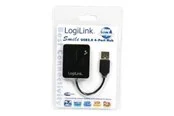 LogiLink USB 2.0 hub 4-port Smile black USB-Hubs - 4 - Schwarz