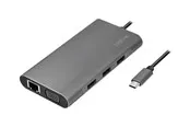 LogiLink USB 3.2 Gen 1 docking station USB-C 10-port PD silver
