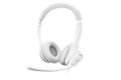 Logitech H390 USB Computer Headset - White