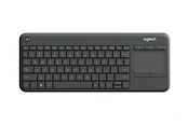 Logitech K400 Plus Ergonomic Wireless Touch - Tastaturen - Tschechisch - Schwarz