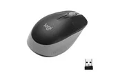 Logitech M190 Full-size Wireless Optical PC Mouse - Mid Grey - Maus (Grau)