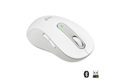 Logitech Signature M650 Large Wireless Off-White (Left Handed) - Maus (Weiß)
