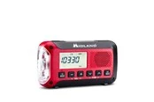 MIDLAND ER250 BT Emergency Bluetooth Radio - Solar - Dynamo - 130 Lumens Flashlight - 2600mAh Powerbank - AM/FM - Mono - Rot