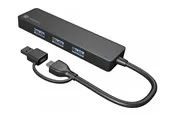 Natec Mayfly - hub - 4 ports USB-Hubs - 4 - Schwarz