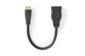 Nedis High Speed HDMI Cable with Ethernet | 4K@30Hz | 10.2 Gbps | 0.20 m | Round | PVC | Black