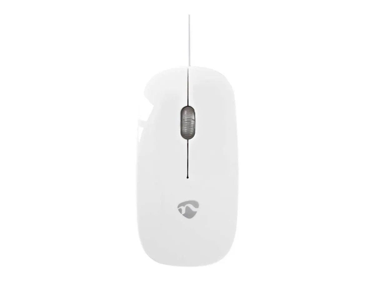 Nedis - mouse - USB - white - Maus (Weiß)