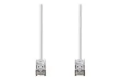 Nedis patch cable - 15 cm - white - Weiß - 0.1 meter