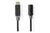 Nedis USB-C to headphone jack adapter - 1 m