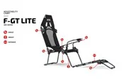 Next Level Racing F-GT Lite Formula and GT Foldable Simulator Cockpit- Grey Sim-Racing-Cockpit - Stoff - Bis zu 130 kg