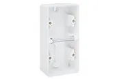 Niko-Servodan Splashproof double vertical surface-mounting box with two single flexible inputs for mounting two functions white
