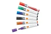 Nobo Liquid Ink Whiteboard Pens Bullet Tip 12 Pack Assorted
