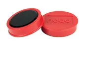 Nobo Magnete, 38 mm, extra stark, 10 Stück, farbig sortiert Rot