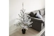 NORDIC WINTER Artificial larch tree in pot 120 cm w/snow and lights