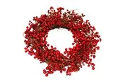 NORDIC WINTER Artificial wreath Ø60 cm w/red berries