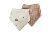 Nuuroo Villads muslin bib 2-pack - Unicorn / Rose dust