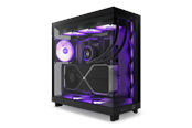 NZXT H6 Flow Compact Dual Chamber with RGB - Matte Black - Gehäuse - Miditower - Schwarz