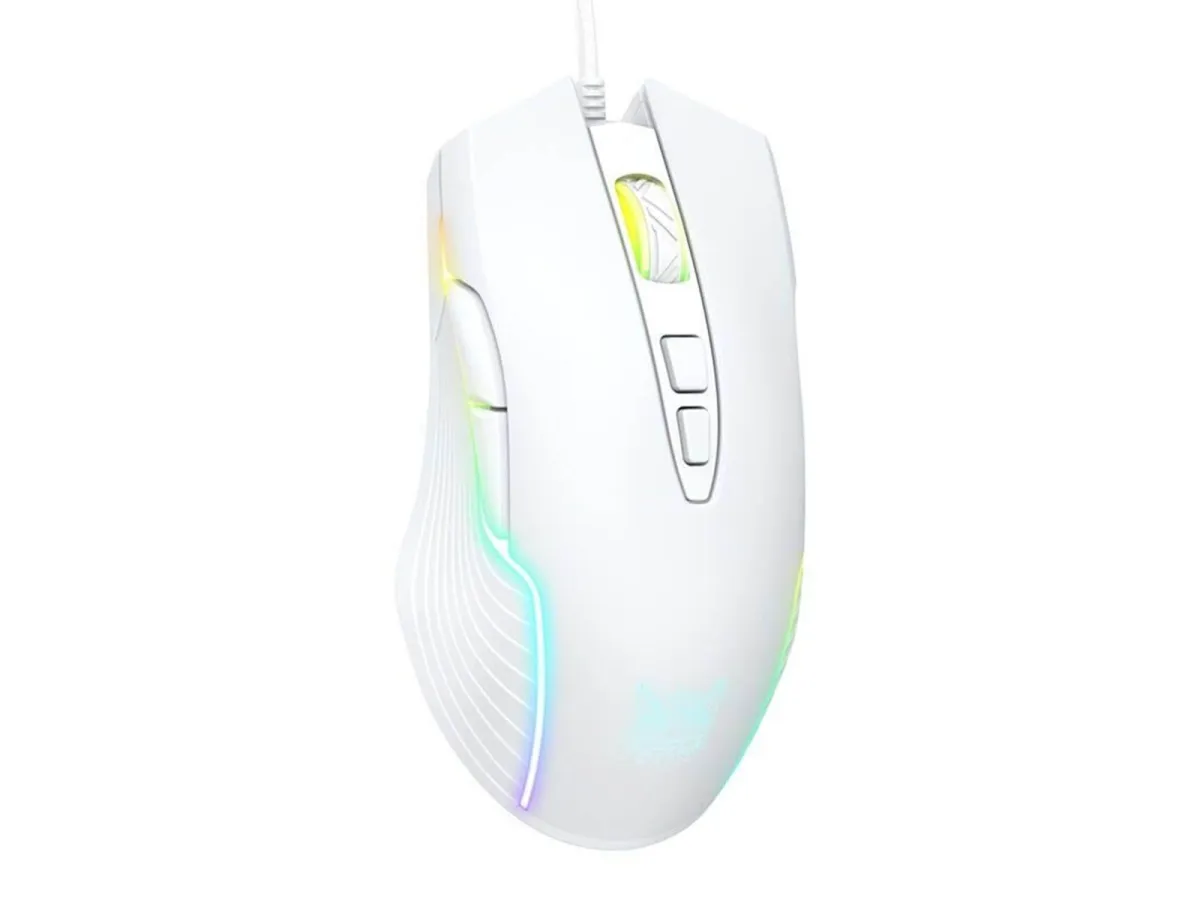 ONIKUMA CW905 Wired - Gaming Maus (Weiß mit RGB)
