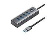 ORICO PDD4U USB to 4x USB 3.0 Hub Adapter (gray) USB-Hubs - USB 3.0 - 4 - Grau