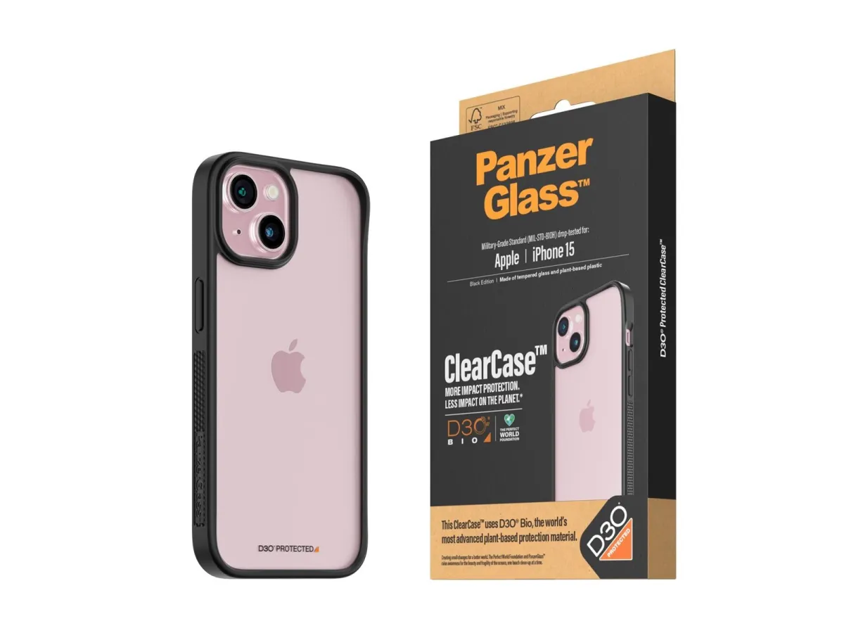 PanzerGlass ClearCase with D3O iPhone 15