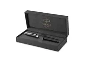 Parker Ingenuity Füller | Core Kollektion | Schwarz, silberne Ausführung | Schwarze Tinte | Geschenkbox