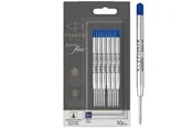 Parker Kugelschreiberminen | mittlere Schreibspitze | blaue QUINKflow Tinte | 10 Ersatzminen für Kugelschreiber