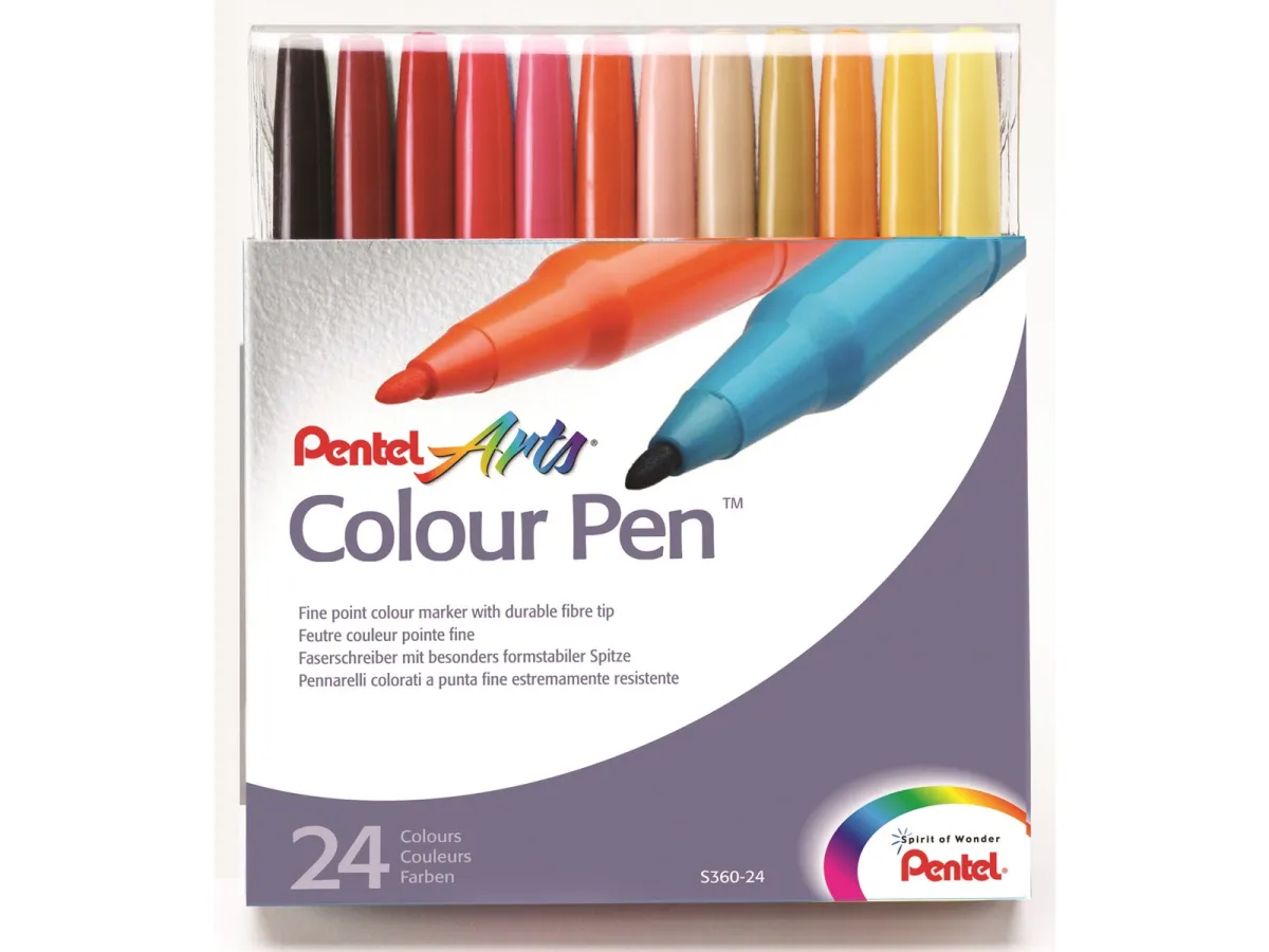 Pentel S360-24 Color Pen ass.