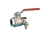Pettinaroli F x f fullway ball valve with drain-off and red steel lever