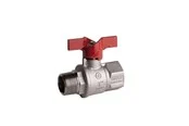 Pettinaroli F x m heavyduty fullway ball valve red butterfly handle te