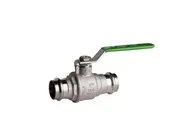 Pettinaroli Heavyduty fullway ball valve with press fittings ends green