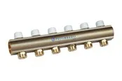 Pettinaroli Linear manifold 1x3/4/18 with incorporated lockshield valve 2 outlets