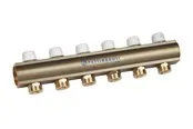 Pettinaroli Linear manifold 1x3/4/18 with incorporated lockshield valve 5 outlets