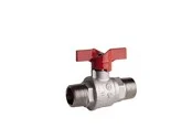 Pettinaroli M x m heavyduty fullway ball valve red butterfly handle te
