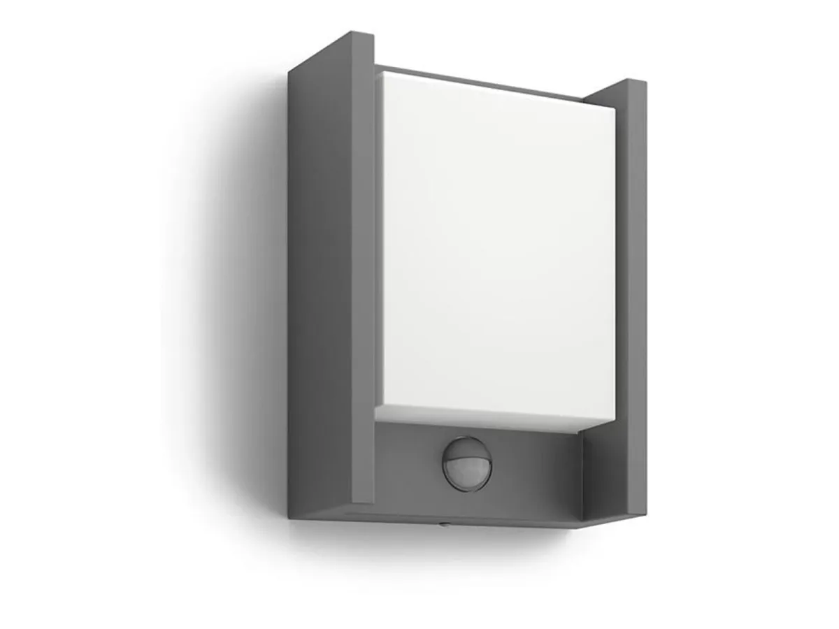 Philips Arbour außenwandleuchte mit Sensor, LED 6W, anthrazit