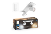 Philips Hue Runner Double Spotlight - White - With Dimmer Switch