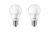 Philips LED-Lampe Standard 8W/827 (60W) Frosted 2-pack E27
