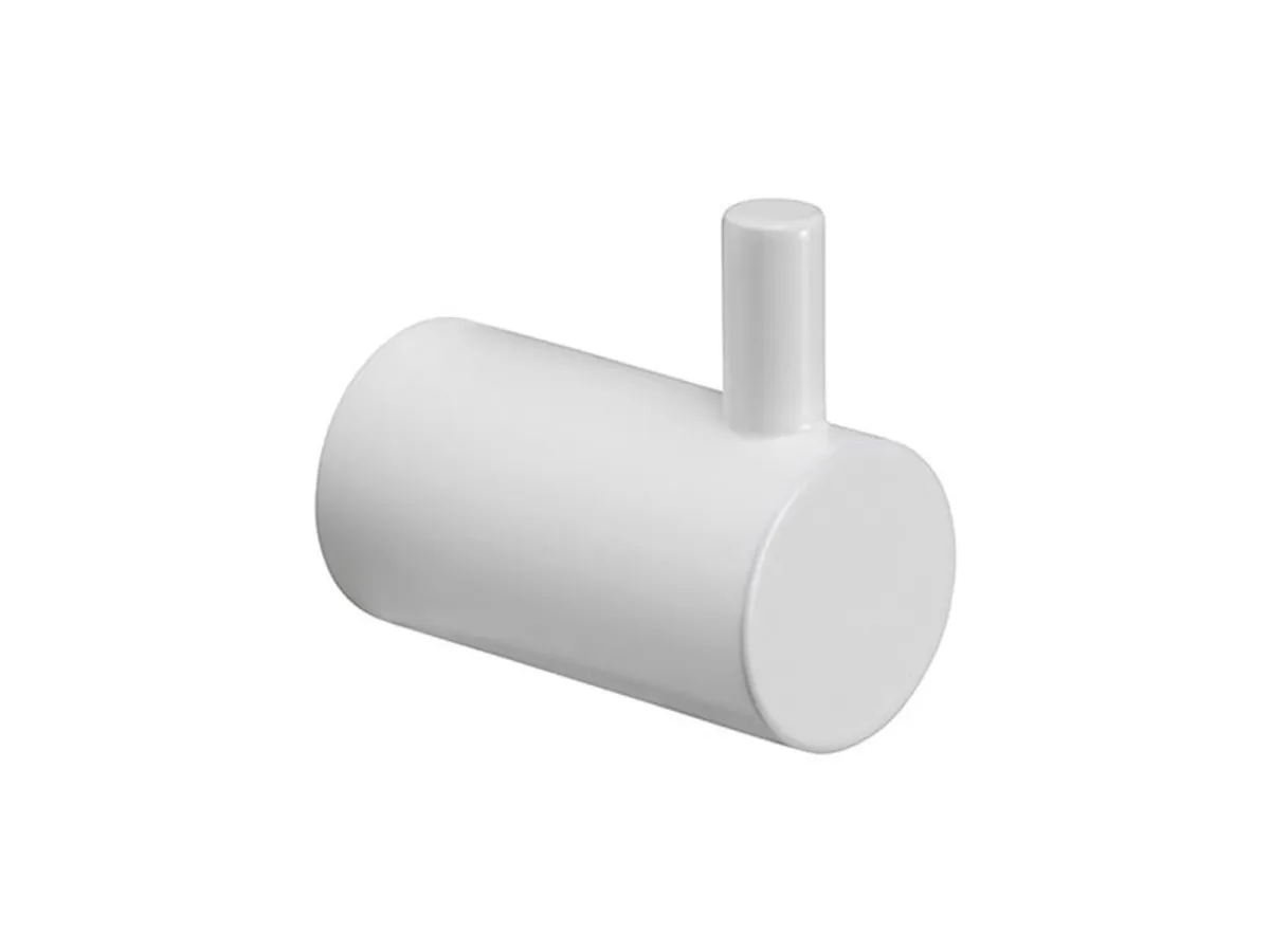 Pressalit Towel hook matt white w/pin 2 pcs.