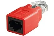Pro 5e RJ45 cross-over modular adapter CAT 5e - Rot
