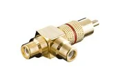 Pro Audio adapter RCA T-plug - Red