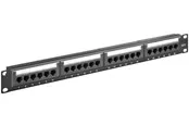 Pro CAT 6 19 inch (48.3 cm) Patch Panel 24 Port blac