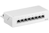 Pro CAT 6a Mini/Desktop Patch - 8 Port - Weiß